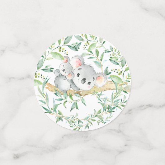 Schattig Koala Beer Baby shower Confetti (Kleine voorkant)
