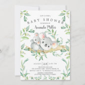 Schattig Koala Beer Baby shower Kaart (Voorkant)