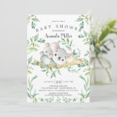 Schattig Koala Beer Baby shower Kaart (Staand voorkant)