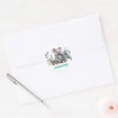 Schattig koala beer, eucalyptus ronde sticker (Envelop)