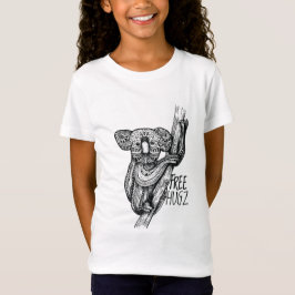 Schattig KOALA Beer Gratis Hugz Hugs Mandala Doodl T-shirt