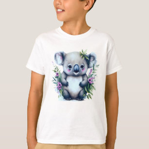 Schattig Koala Beer in een bloemenveld T-shirt
