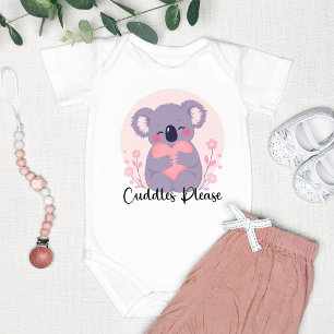 Schattig Koala Beer "Knuffels alsjeblieft" Romper