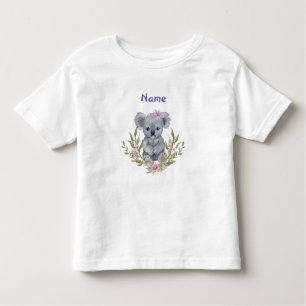 Schattig Koala Beer met Bloemen Kinder Shirts