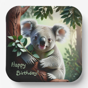 Schattig Koala Beer Papieren Bordje