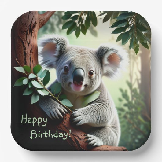 Schattig Koala Beer Papieren Bordje (Voorkant)