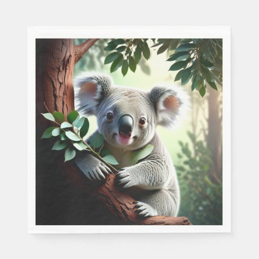 Schattig Koala Beer Servet (Voorkant)