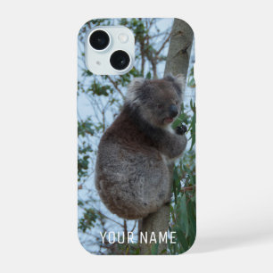 Schattig Koala Dier Klimt in een Boom Australië iPhone 15 Case