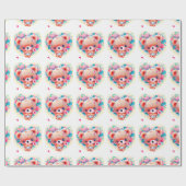 Schattig koala hart cadeaupapier (Vlak)