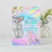 Schattig Koala Tie Dye Baby shower Kaart (Staand voorkant)