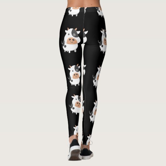 Schattig koe- en stutkalf leggings (Achterkant)