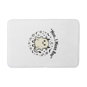 Schattig Koe Geest Halloween Moo Boo Vintage Ontwe Badmat