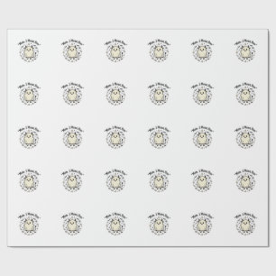 Schattig Koe Geest Halloween Moo Boo Vintage Ontwe Cadeaupapier