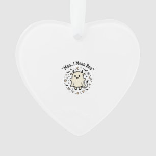 Schattig Koe Geest Halloween Moo Boo Vintage Ontwe Ornament