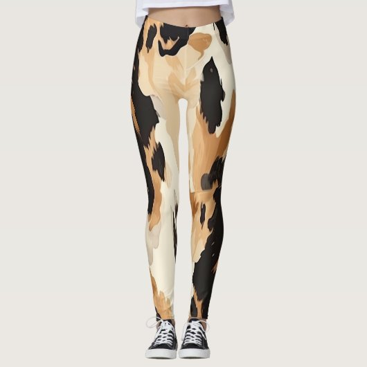 Schattig Koeienhuid Leggings (Voorkant)