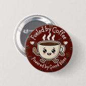 Schattig Koffie Vibes Ontwerp Ronde Button 5,7 Cm (Voorkant /achterkant)