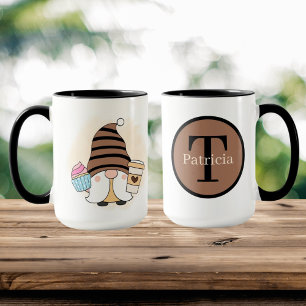 schattig koffiehuis voegt monogram toe mok