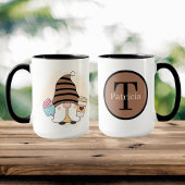 schattig koffiehuis voegt monogram toe mok