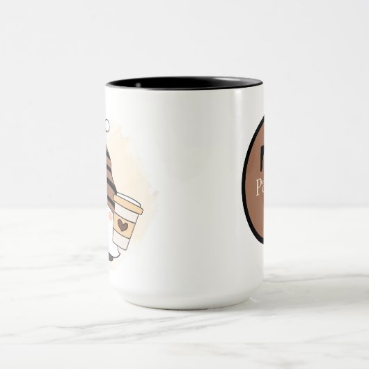 schattig koffiehuis voegt monogram toe mok (Midden)