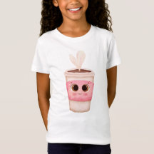 Schattig koffiekopje met grote sprankelende ogen