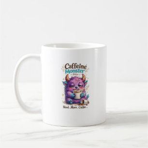 Schattig koffiemonster, leuk ontwerp voor koffieli koffiemok