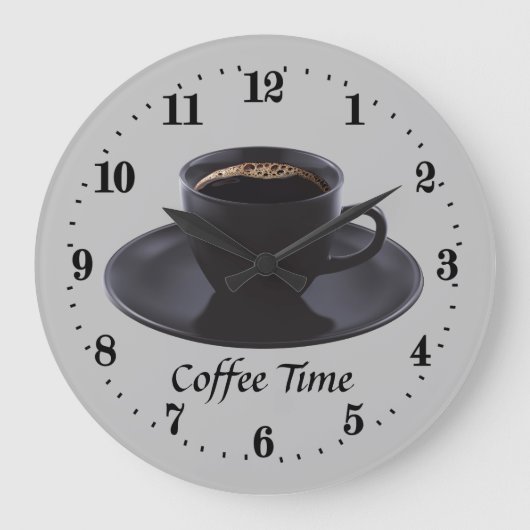 schattig koffietijdendecor grote klok (Voorkant)