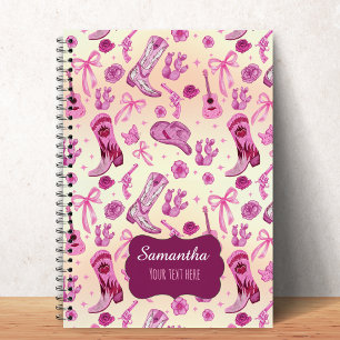 Schattig kokette country meisje esthetisch patroon notitieboek