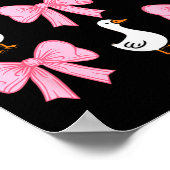 Schattig Kokette Strik Gans Eend Herfst Halloween  Poster (Hoek)
