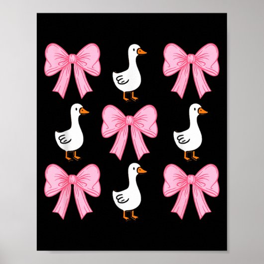Schattig Kokette Strik Gans Eend Herfst Halloween  Poster (Voorkant)