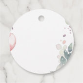 schattig konijn baby shower bedankjes labels (Achterkant)