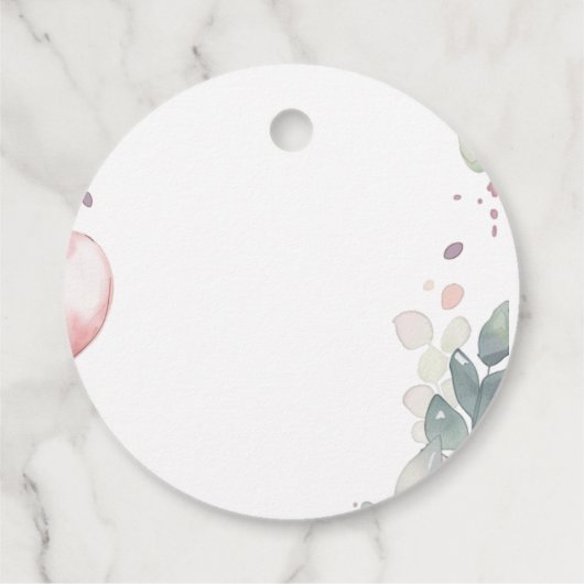 schattig konijn baby shower bedankjes labels (Achterkant)