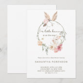 Schattig konijn Baby shower Kaart (Voorkant / Achterkant)