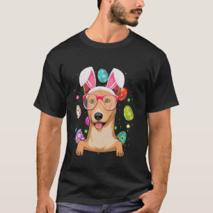 Schattig Konijn Basenji Hondengezicht Paaseieren P T-shirt
