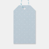 Schattig Konijn, Blauwe Strik, Blauwe Stippen, Bab Cadeaulabel (Achterkant)