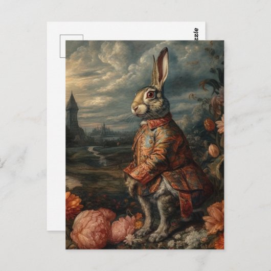 Schattig konijn briefkaart (Voorkant / Achterkant)