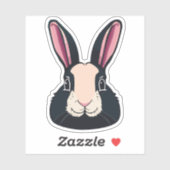 Schattig Konijn Cartoon Karakter Sticker (Vel)