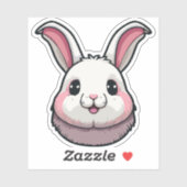 Schattig Konijn Cartoon Karakter Sticker (Vel)