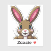 Schattig Konijn Cartoon Karakter Sticker (Vel)