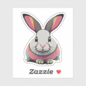 Schattig Konijn Cartoon Karakter Sticker (Vel)