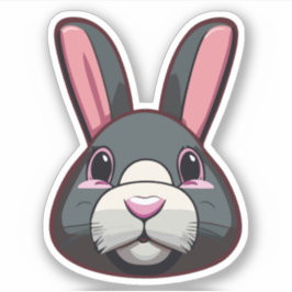 Schattig Konijn Cartoon Karakter Sticker
