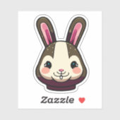 Schattig Konijn Cartoon Karakter Sticker (Vel)