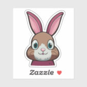 Schattig Konijn Cartoon Karakter Sticker (Vel)