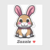 Schattig Konijn Cartoon Karakter Sticker (Vel)