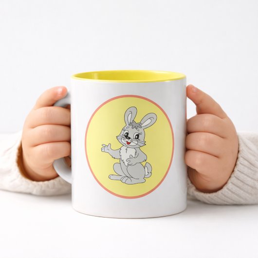 Schattig Konijn Cartoon Kinderen Mok