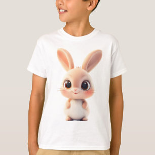 Schattig Konijn Cartoon – Konijnontwerp Met Grote  T-shirt