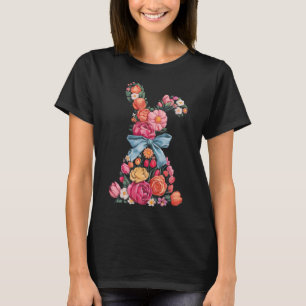 Schattig Konijn Coquette Strik Pasen Dag Konijn Ti T-shirt