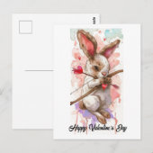 Schattig Konijn Cupido Valentijn Briefkaart (Voorkant / Achterkant)