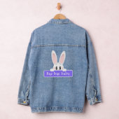 Schattig Konijn dat Kijkt met Bericht Denim Jacket (Hangar)