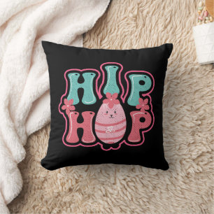 Schattig Konijn Eierenjacht Hip Hop Gelukkig Pasen Kussen