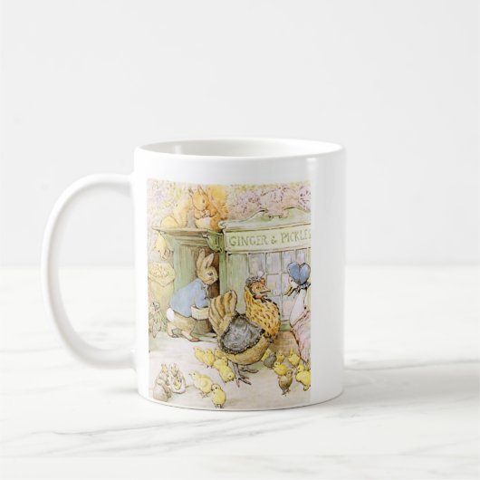 Schattig konijn en pluimvee koffiemok (Links)